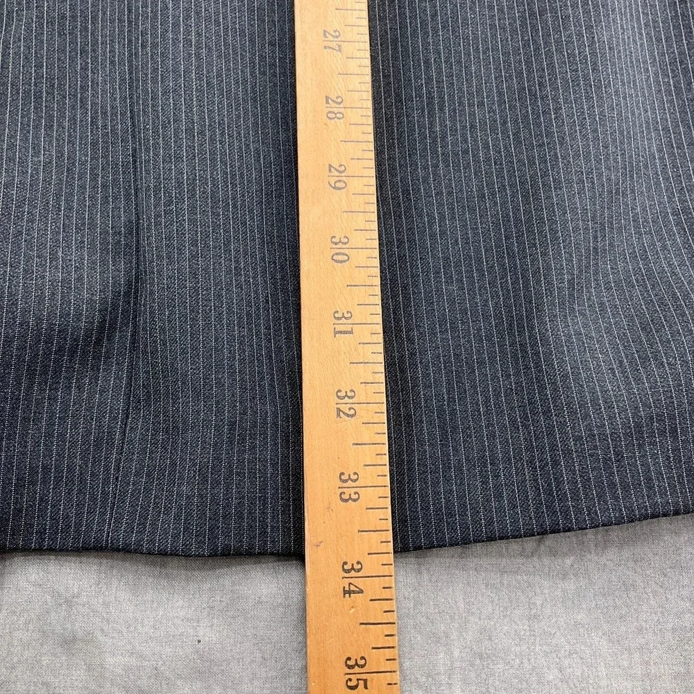 Gianni Manzoni Blazer Mens 48R Charcoal Gray Pinstripe Executive Italy Luxury